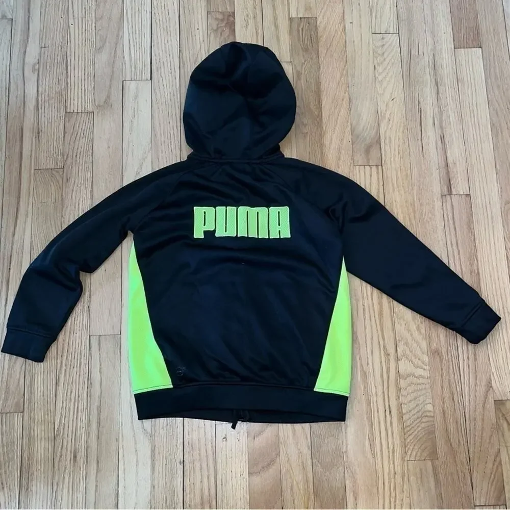 PUMA BOYS FULL ZIP HOODED JACKET SIZE S MINT